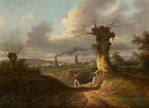 The Old Glass Works, Nailsea, ca. 1810 (olie på lærred) af British School