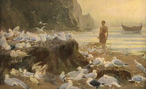 An Old World Wanderer, 1887, c1930. af Briton Riviere