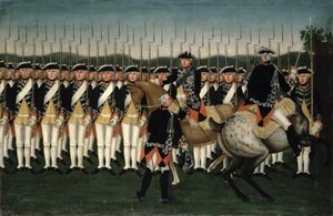 Friedrich II (1712-86) med Hessens Garderegiment af Brock