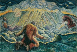 At blive og gå bort, ca. 1920 (olie på lærred)