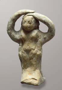 Figur af en sørgende, fra Azor, Israel (ler) af Bronze Age