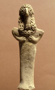 Figur af Asherah, kanaanæisk, 999-600 f.Kr. (ler)
