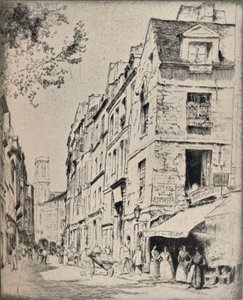 Gården til Halles, Rue St Jacques, 1915 af Bror Julius Olsson Nordfeldt
