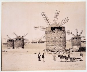 Moulins a Alexandria - fotografi af Zangali-brødrene, slutningen af det 19. århundrede