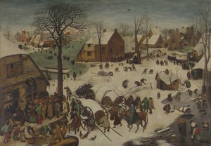 Folketællingen i Betlehem Nummereringen i Betlehem, 1566 af Bruegel