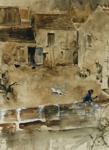 En gårdhave i Grez-Sur-Loing af Bruno Andreas Liljefors