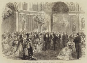 Bal på Hotel de Ville, Paris, den 17. februar, modtagelse af storhertug Albert af Østrig