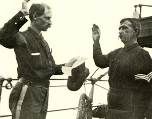 Løjtnant Lewis reenlisting Thomas Dixon, spansk-amerikanske krig, 19 juni 1898, 1899.