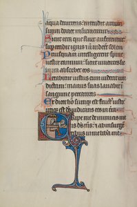 Initial E: Michol hjælper David med at klatre ud af et vindue af Bute Master