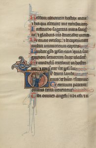 Initial T: To engle knæler i bøn af Bute Master