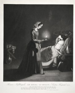 Florence Nightingale, An Angel of Mercy, Scutari Hospital, indgraveret af Tomkins, 1855 af Butterworth