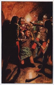 Illustration til The Cloister and The Hearth af Charles Reade (farve litho) af Byam (after) Shaw