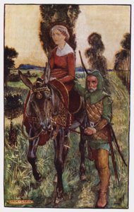 Illustration til The Cloister and The Hearth af Charles Reade (farve litho) af Byam (after) Shaw