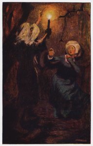Illustration til The Cloister and The Hearth af Charles Reade (farve litho) af Byam (after) Shaw