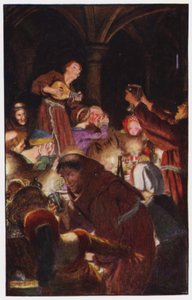 Illustration til The Cloister and The Hearth af Charles Reade (farve litho) af Byam (after) Shaw