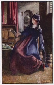 Illustration til The Cloister and The Hearth af Charles Reade (farve litho) af Byam (after) Shaw