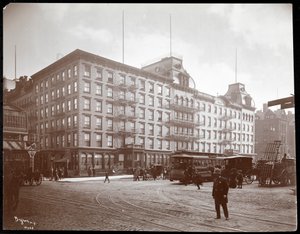 The Grand Union Hotel på 4th Avenue og 42nd Street, New York, 1904 (sølv gelatinetryk) af Byron Company