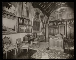 Kunstgalleriet på Helen Gould-ejendommen (sen Jay Gould-residens) i Tarrytown, New York, 1893-94 (sølv gelatinetryk) af Byron Company