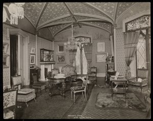 Salonen på Helen Gould-ejendommen (sen Jay Gould-residens) i Tarrytown, New York, 1893-94 (sølv gelatinetryk) af Byron Company