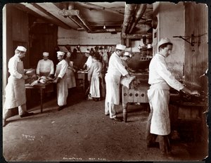 Kødhuset på Hotel Delmonico, 1902 (sølv gelatinetryk)
