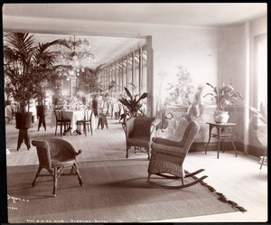 Tagspisestuen på Vendome Hotel, 1903 (sølv gelatinetryk) af Byron Company