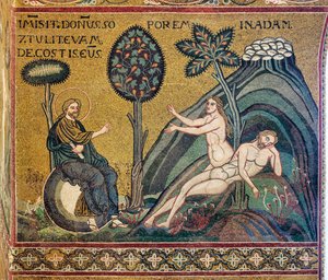 Skabelsen af Eva, byzantinsk mosaik, XII-XIII århundreder, på modfacaden (mosaik) af Byzantine