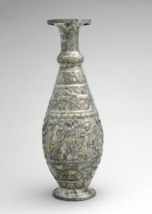 Ewer (kande) med vildt-, skaldyrs- og vinscener, slutningen af 300-tallet (sølv med spor af forgyldning) af Byzantine