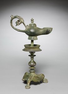 Lampe og stativ, 400s af Byzantine