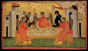 The Hospitality of Abraham Old Testament Trinity, ca 1380 af Byzantine