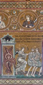 Uddrivelsen fra det jordiske paradis, byzantinsk mosaik, Gamle Testamentes cyklus-jordiske paradis, XII-XIII århundrede (mosaik) af Byzantine