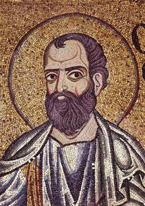 Profeten Malachi Detalje af indvendige mosaikker i St. Marks-basilikaen, 1100-tallet af Byzantine Byzantine