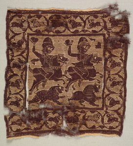 Ornamental firkant fra en tunika af Byzantine PeriodEgyptian