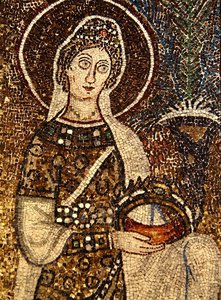 A Virgin Martyr (mosaik) (se også 58073) af Byzantine School
