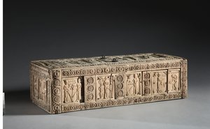 Elfenbensæske med scener af Adam og Eva, 1000-1100-tallet af Byzantine School