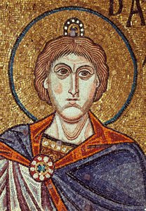 Profeten Daniel (6. århundrede). Værk af en byzantinsk mester, mosaik, detalje af udsmykningen af ​​Markuskirken i Venedig (Italien) af Byzantine School