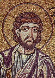 Profeten Zakarias (6. århundrede f.Kr.). Værk af en byzantinsk mester, mosaik, detalje af udsmykningen af ​​Markusbasilikaen i Venedig (Italien) af Byzantine School