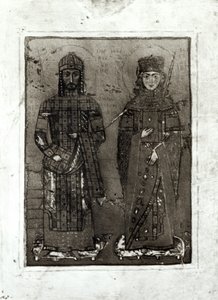 Manuel I Comnenus (ca. 1122-80) og kejserinde Maria af Antiochia (d.c. 1182) af Byzantine School