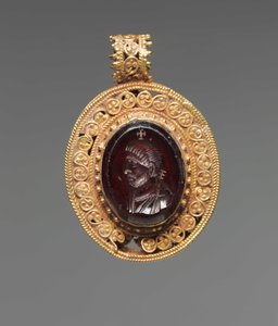 Vedhæng med portrættryk, 500-tal af Byzantine School