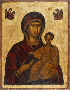 The Virgin Hodegetria, 1500-tallet. af Byzantine icon.