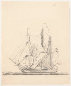 Marineskib for fulde sejl