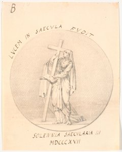 Medaillon med allegorisk kvindefigur af C.A. Lorentzen