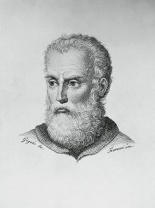 Portræt af Annibale Caro (1507-1566), italiensk forfatter og digter, gravering af Ado Fioroni (aktiv 1812-1833) efter tegning af Giovanni Battista Gigola (1767-1841) af J.B. and Brown J. Rowbotham
