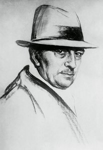 Portræt af Dario Niccodemi (1874-1934), italiensk dramatiker og forfatter af J.B. and Brown J. Rowbotham