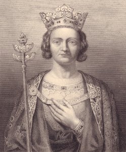 Portræt af kong Philip V af Frankrig, høj (1293-1322), gravering, 9x7 cm, fra Galerie Historique de Versailles, Histoire de France, Charles Gavard Publisher, Paris, ca. 1840 af J.B. and Brown J. Rowbotham