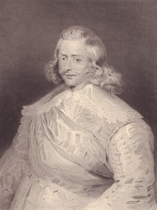 Portræt af spansk kardinal og general Ferdinand af Habsburg (1609-1641), gravering af J.B. and Brown J. Rowbotham