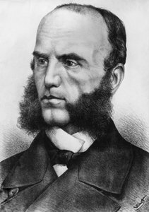 Portræt af Wilhelm von Tegetthoff (1827-1871), østrigsk admiral, han befalede flådestyrker under Anden Slesvigske Krig i 1864 og Østrig-Preussiske Krig i 1866, gravering efter tegning af Watt