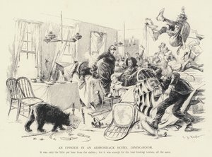 En episode i en Adirondack Hotel Spisestue (litho) af C.J. Taylor