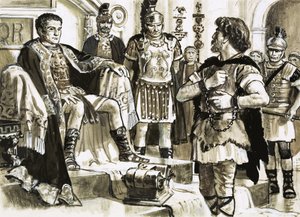 Caractacus konfronterer kejser Claudius af C.L. Doughty