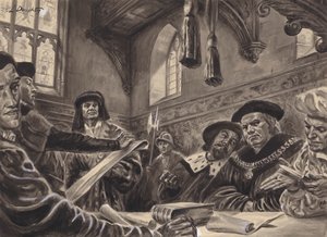 Stjernekammerets domstol (gouache på papir)