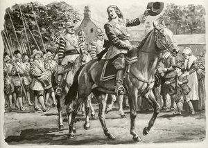 John Hampden (farvelitografi) af C.L. Doughty